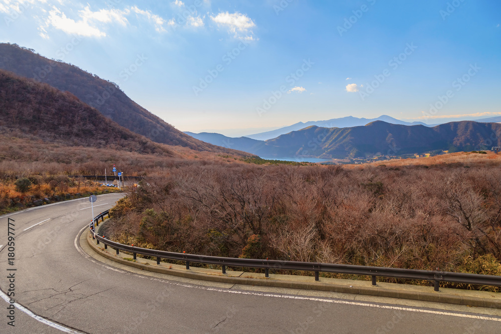 View of Mountain at owakudani, sulfur quarry in Hakone, Japan View of Mountain at owakudani, sulfur quarry in Hakone, Japan