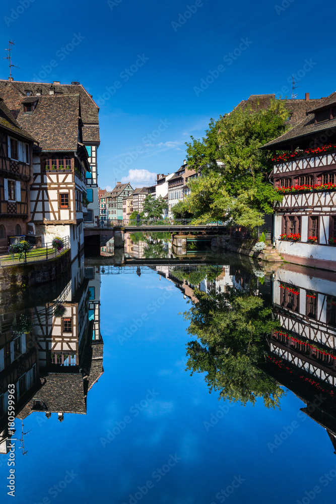 The Ill river in Petite France area in strasbourg The Ill river in Petite France area in strasbourg