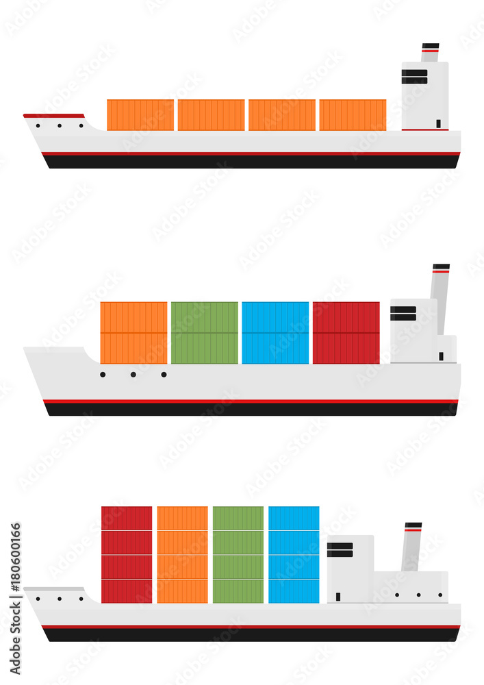 Fotografie Simplified cargo ship