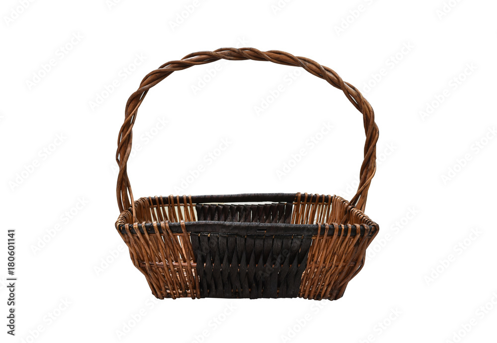 basket isolated on white background with clipping path. For use Christmas day, happy new year and valentine day.