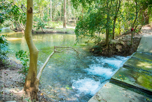 the fountain,.Natural wells in Pak Chong is a tourist attraction, The nature of the water is very clear.