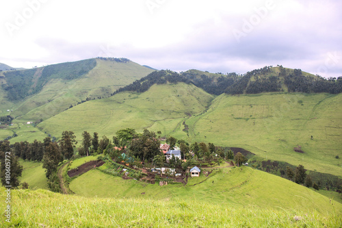 View of green hills in Mushake, North Kivu, a few kilometres away from Goma city, Democratic Republic of Congo © Sameer