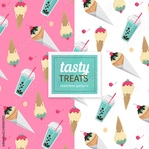 Tasty treats seamless pattern