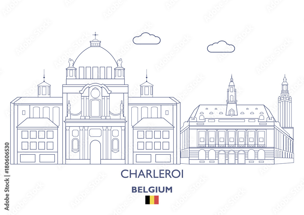 Charleroi City Skyline, Belgium