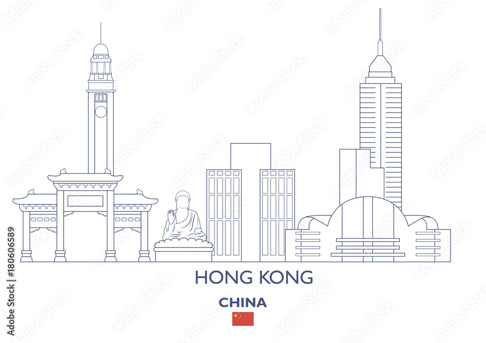 Hong Kong City Skyline, China
