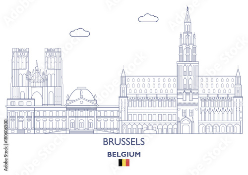 Brussels Linear City Skyline, Belgium