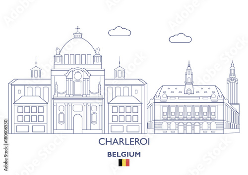 Wallpaper Mural Charleroi City Skyline, Belgium Torontodigital.ca