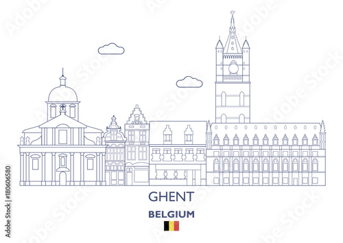 Ghent City Skyline, Belgium