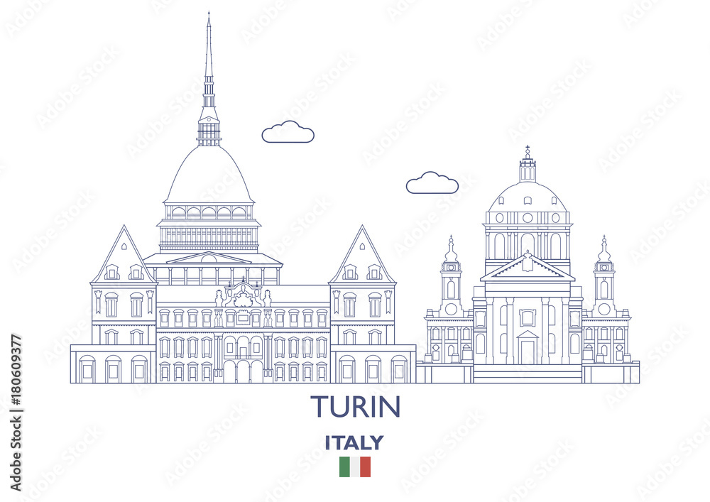 Turin City Skyline, Italy