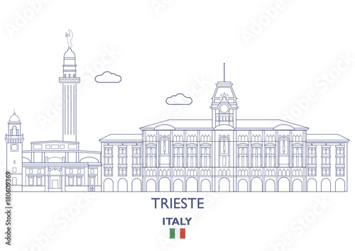 Trieste City Skyline, Italy