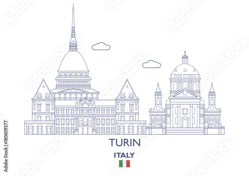 Wallpaper Mural Turin City Skyline, Italy Torontodigital.ca