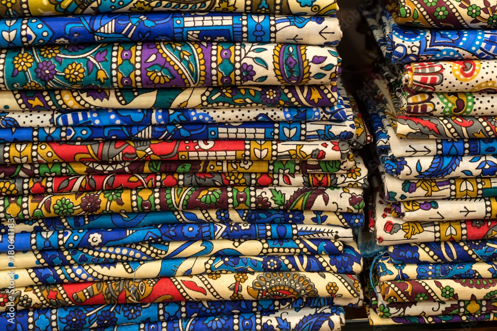 Textile and cloth on oriental market Textile and cloth on oriental market