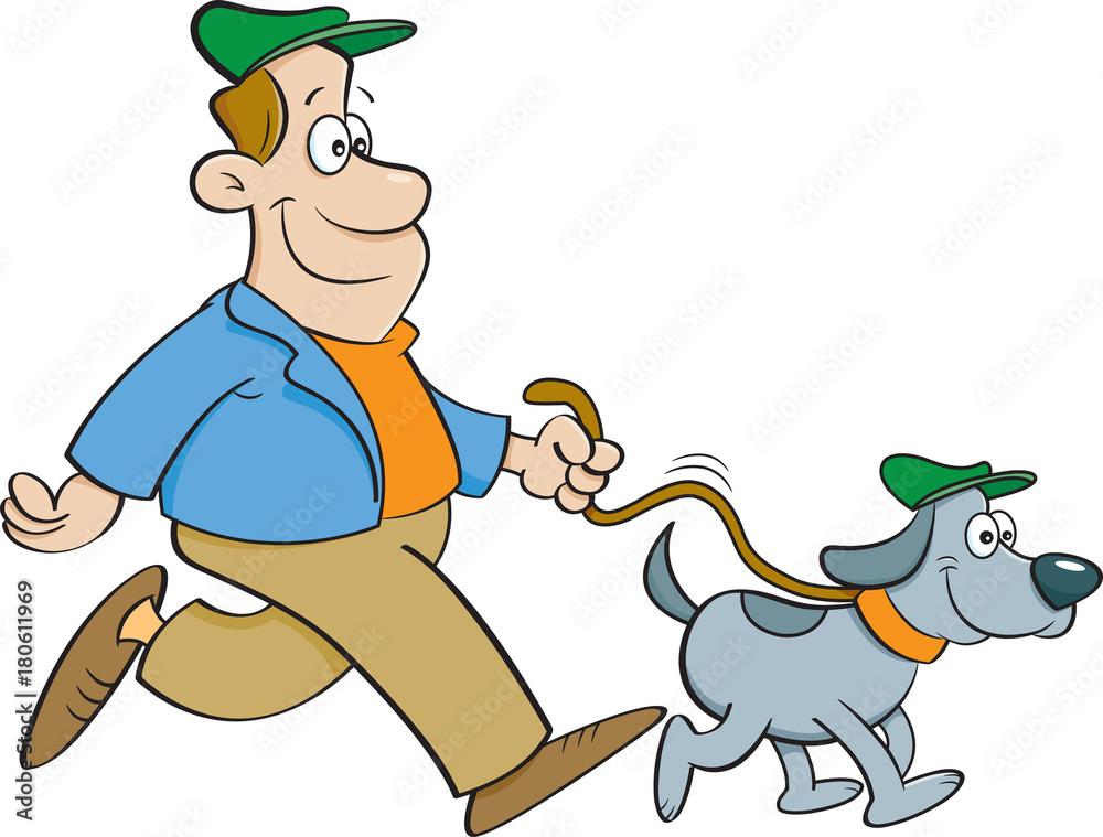 Cartoon Illustration Of A Man Walking A Dog Stock Vector Adobe Stock cartoon-illustration-of-a-man-walking-a-dog-stock-vector-adobe-stock