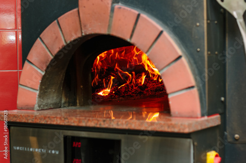 Traditional pizza oven with...