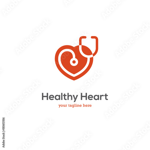 Heart logo with stethoscope.