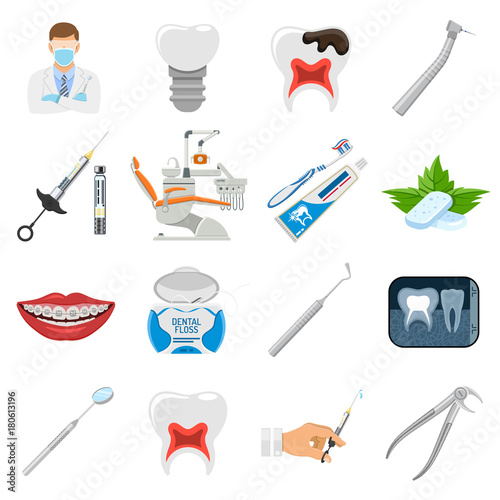 Set Dental Services Icons