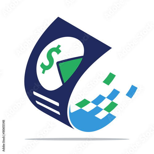 Icon logo illustration for digital business, tax management services