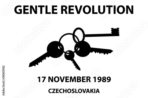Clinking keys - gentle revolution symbol - 17 november 1989