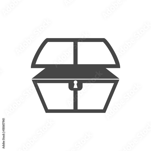 Treasure chest open vector icon