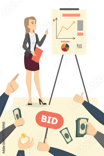 Woman with business plan.