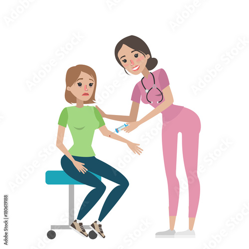 Blood test for woman.
