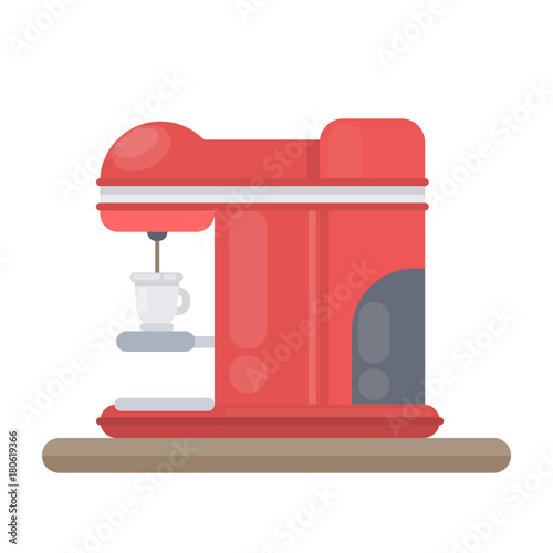 Isolated coffee machine.