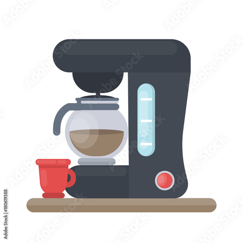 Isolated coffee machine.