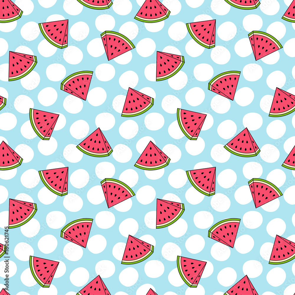 Watermelon Seamless Pattern, Vector illustration Watermelon Seamless Pattern, Vector illustration