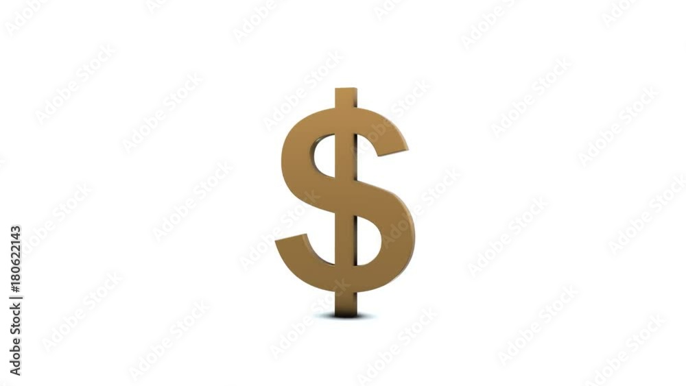 Money signs revolve around its axis. Money signs revolve around its axis.