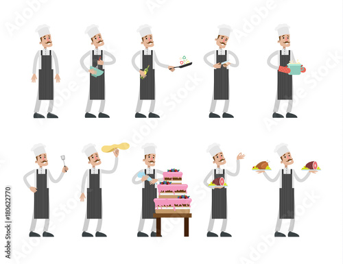 Cooking chef set.