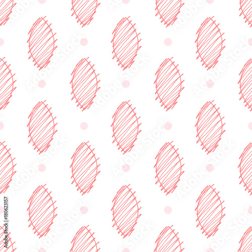 Hand Drawn Shape Scribble Seamless Pattern Background ,Vector Illustration