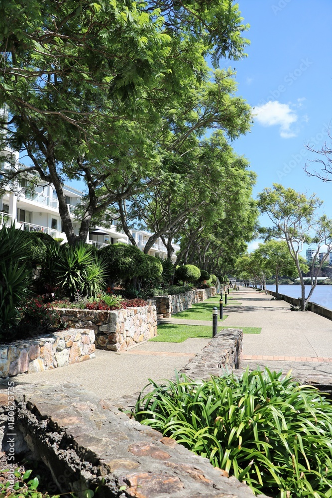 Fototapeta premium Living in Brisbane at the Brisbane River, Queensland Australia 