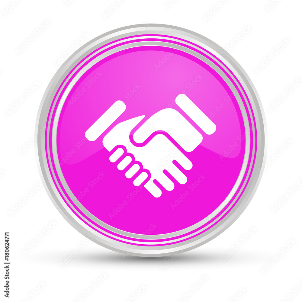Pinker Button - Handschlag Pinker Button - Handschlag