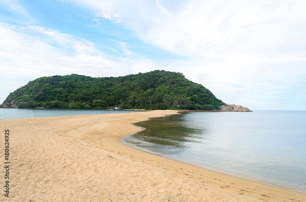 Landscape with sea under the blue sky in the morning. Landscape with sea under the blue sky in the morning.