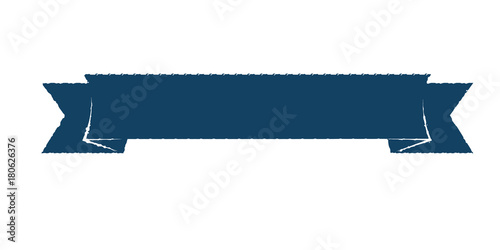 single dark blue vintage ribbon banner