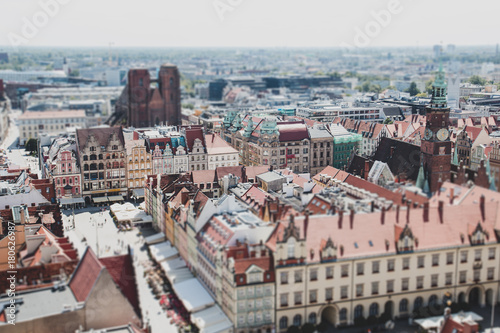 Panorama of the Central square in Wroclaw