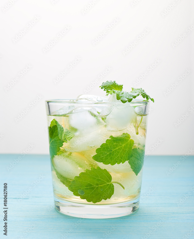 cocktail with mint and ice