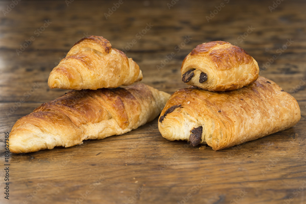 Selection of croissants on a breakfast table