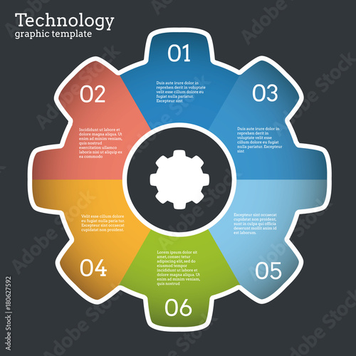 Vector cogwheel banner. photo