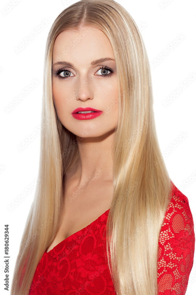 Beautiful Woman With Long Blond Hair Beautiful Woman With Long Blond Hair