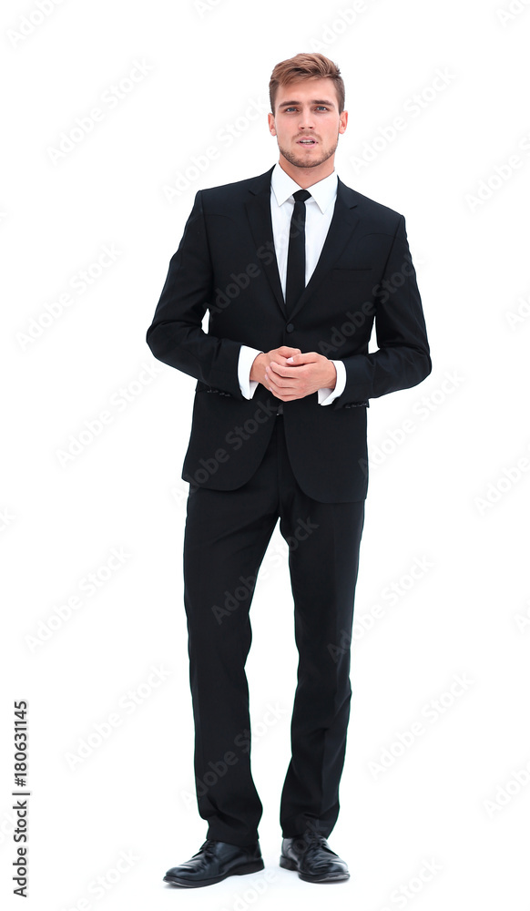 portrait in full length of serious young businessman. portrait in full length of serious young businessman.