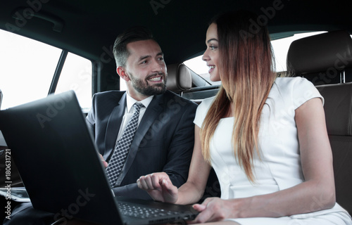 Business People Meeting Working Car Inside © ASDF