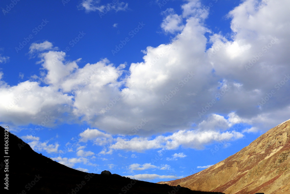 White Clouds and Blue Sky