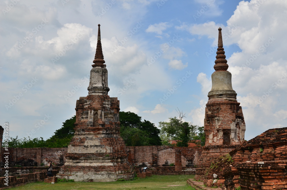 Fototapeta premium AYUTTHAYA ANCIENNE CAPITAL DU SIAM THAILANDE