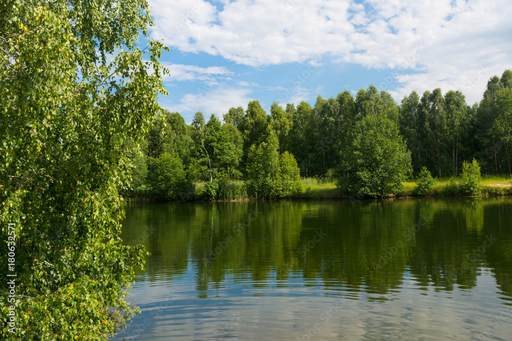 on the shores of beautiful lake