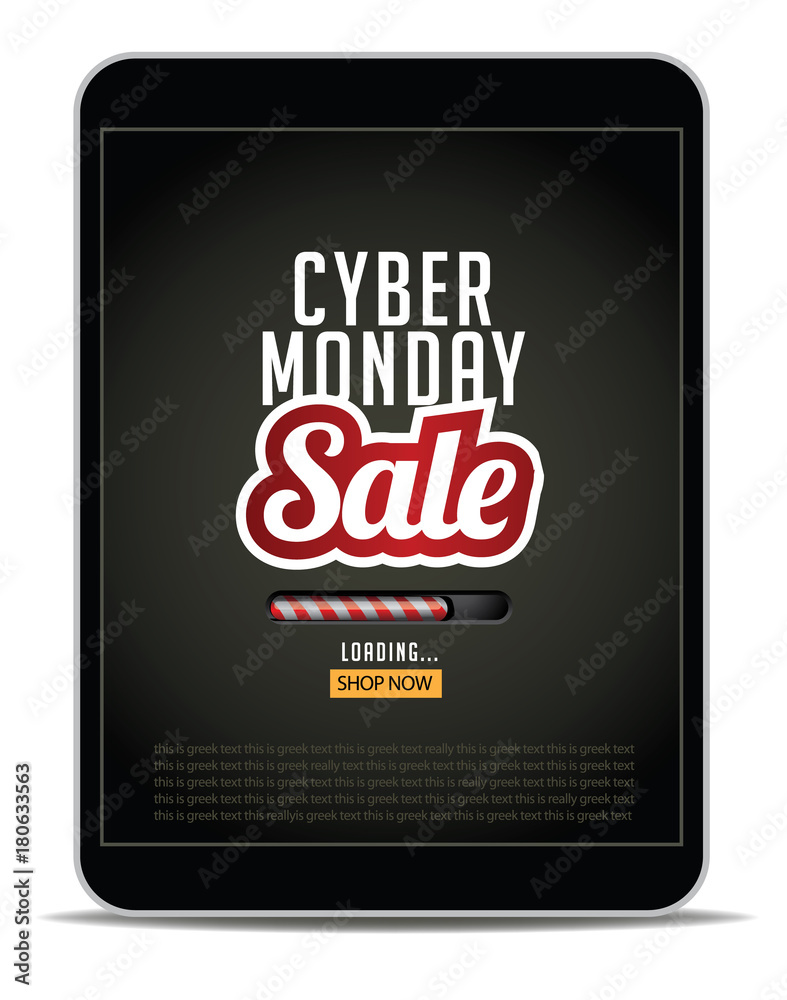 Cyber Monday promotional background with notebook and copy space. EPS 10 vector illustration. Cyber Monday promotional background with notebook and copy space. EPS 10 vector illustration.
