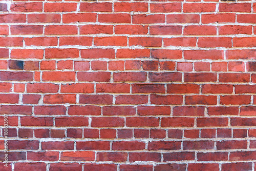 Close up of Textured Red Brick Wall