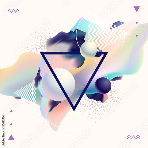 Fluid colors, poster design. Abstract colorful template.