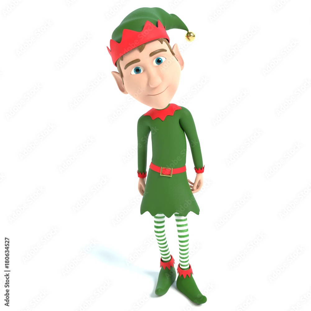 3d illustration of a Christmas Elf