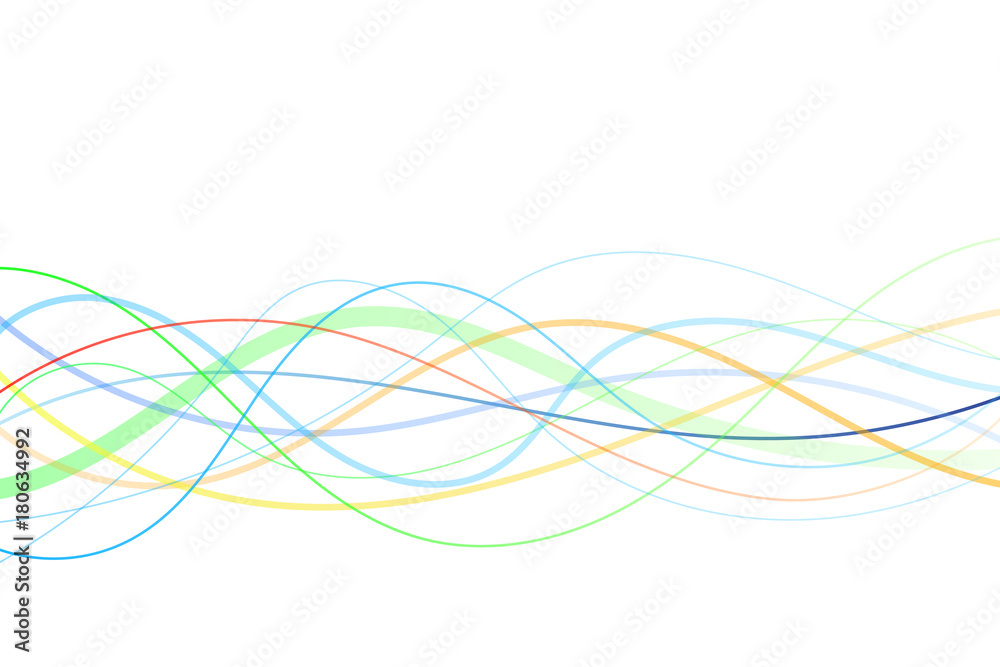 Abstract colorful lines on a white background Abstract colorful lines on a white background
